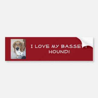 I love my Bassett Hound! Bumper Sticker