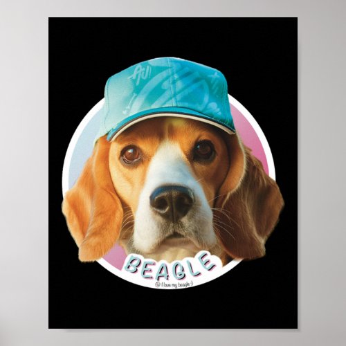I Love My Beagle Active  Poster
