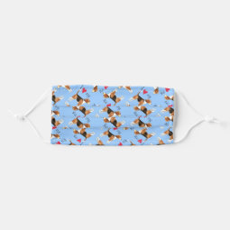 I Love my Beagle Adult Cloth Face Mask | Zazzle