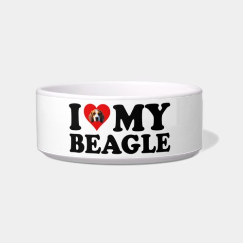 I Love My Beagle Bowl