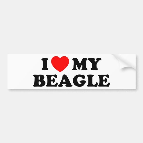 I Love my Beagle Bumper Sticker