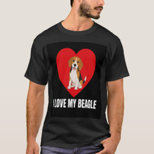I Love My Beagle Cute Beagle Dog Lover Gift T-Shirt