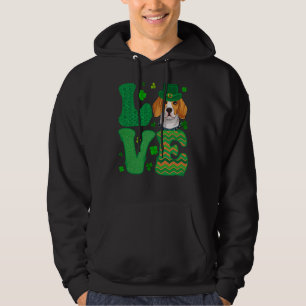 I Love My Beagle Dog Leprechaun Shamrocks Saint Pa Hoodie