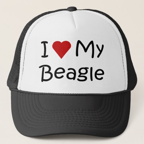 I Love My Beagle Dog Lover Gifts and Apparel Trucker Hat