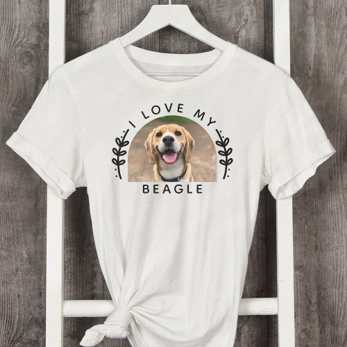I Love My Beagle Dog Photo T_Shirt