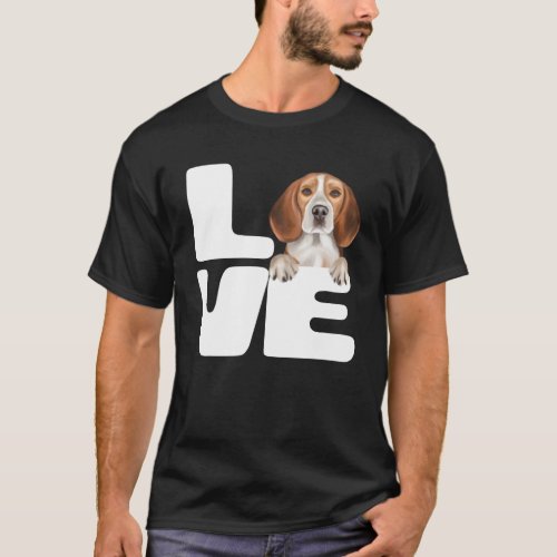 I Love My Beagle Dog T_Shirt