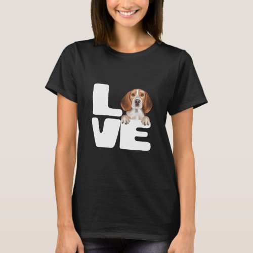 I Love My Beagle Dog  T_Shirt