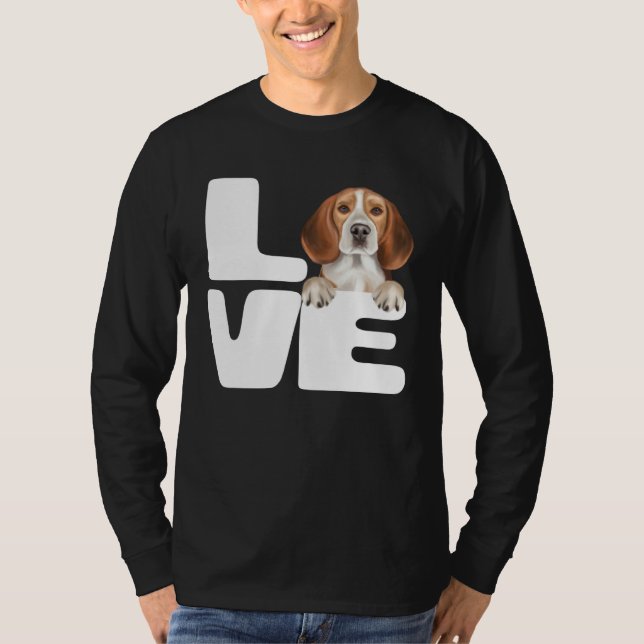 I Love My Beagle Dog T-Shirt (Front)