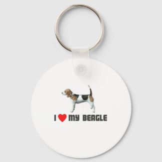 I Love My Beagle Keychain