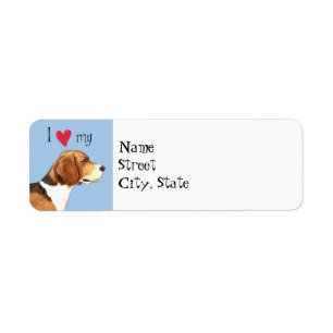 I Love my Beagle Label