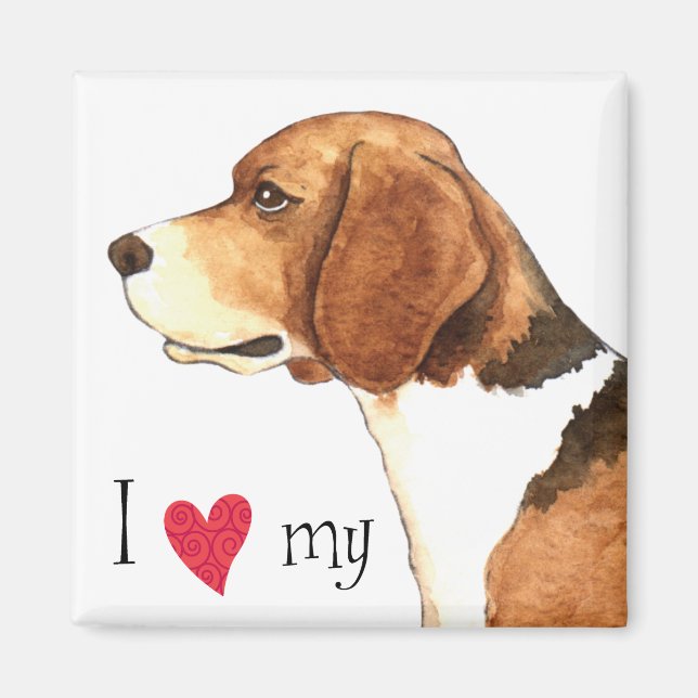 I Love my Beagle Magnet (Front)