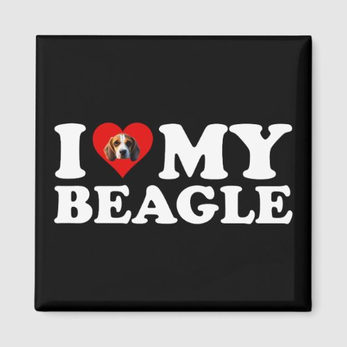 I Love My Beagle Magnet