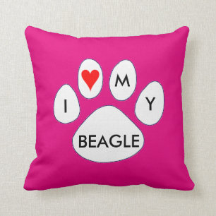 I LOVE MY BEAGLE SQUARE THROW CUSHION