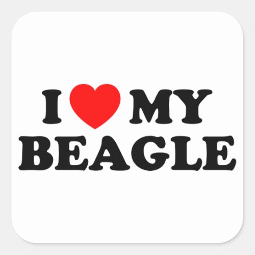 I Love my Beagle Sticker