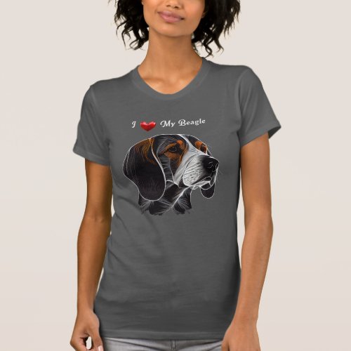 I Love My Beagle T_Shirt