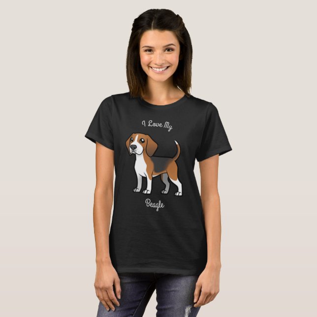 I Love My Beagle T-Shirt (Front Full)