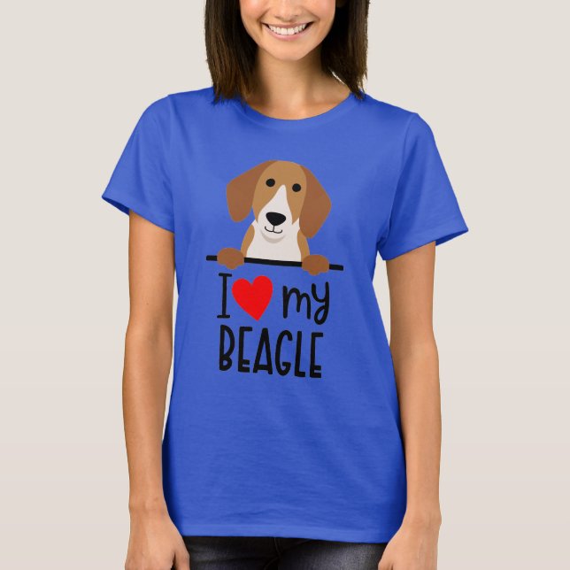I Love My Beagle T-Shirt (Front)