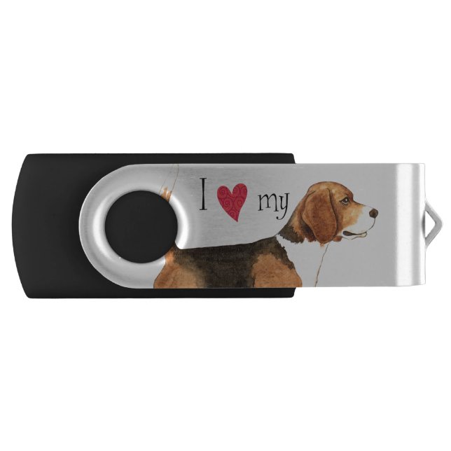 I love my Beagle USB Flash Drive (Front)
