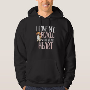 I Love My Beagle With All My Heart Cute Beagle Own Hoodie
