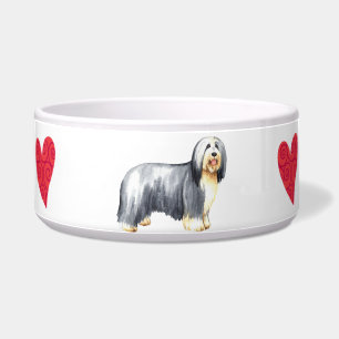 I Love my Bearded Collie Bowl