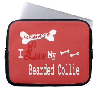I Love My Bearded Collie Laptop Sleeve