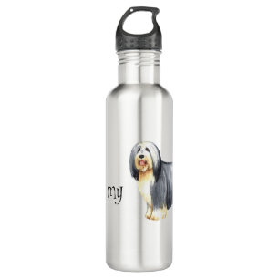 I Love my Bearded Collie Stainless Steel Water Bottle