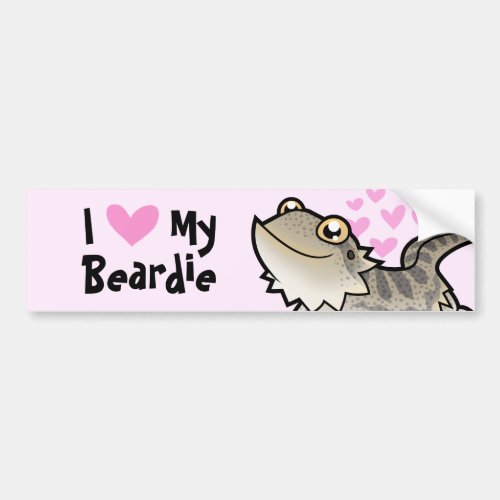 I Love My Bearded Dragon  Rankin Dragon Bumper Sticker