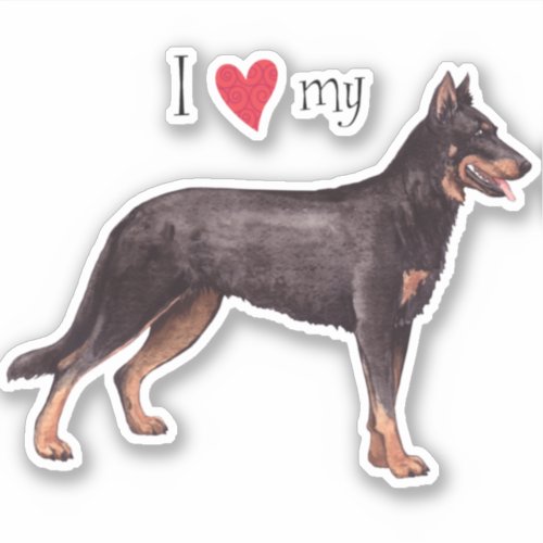 I Love my Beauceron Vinyl Sticker