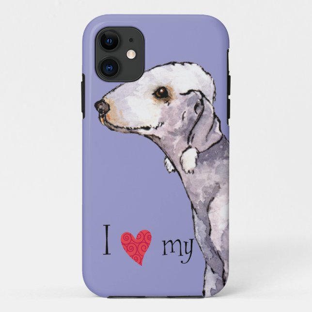 I Love my Bedlington Terrier Case-Mate iPhone Case (Back)