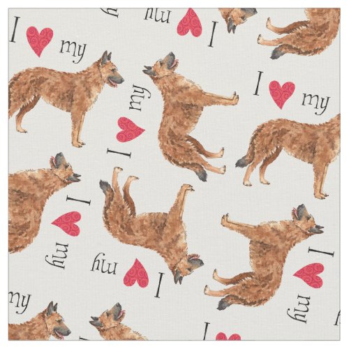 I Love my Belgian Laekenois Fabric