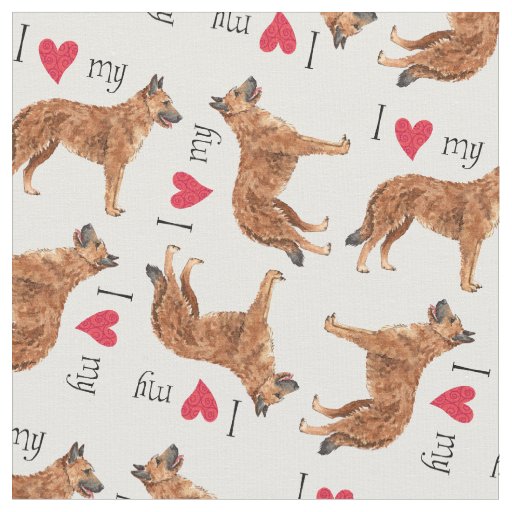 I Love my Belgian Laekenois Fabric