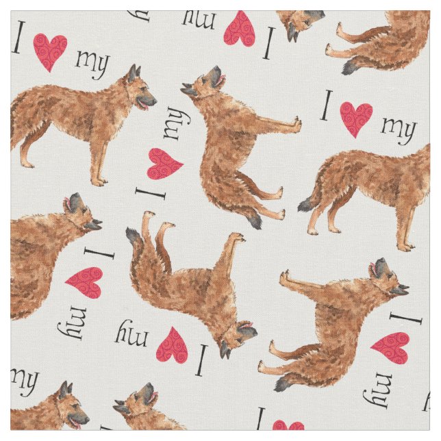 I Love my Belgian Laekenois Fabric (Close Up)