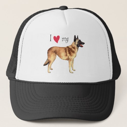 I Love my Belgian Malinois Trucker Hat