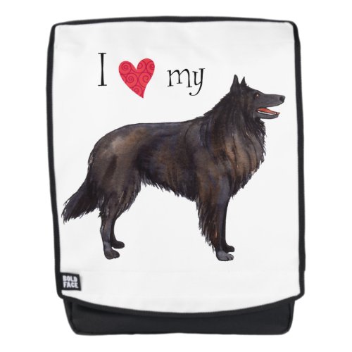 I Love my Belgian Sheepdog Backpack