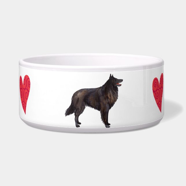 I Love my Belgian Sheepdog Bowl (Right)