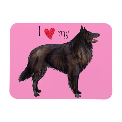 I Love my Belgian Sheepdog Magnet