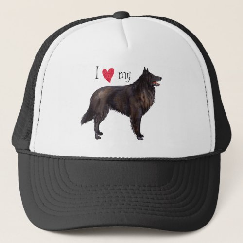 I Love my Belgian Sheepdog Trucker Hat