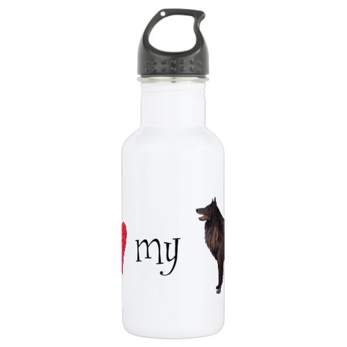 I Love my Belgian Sheepdog Water Bottle