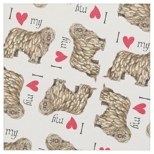 I Love my Bergamasco Fabric