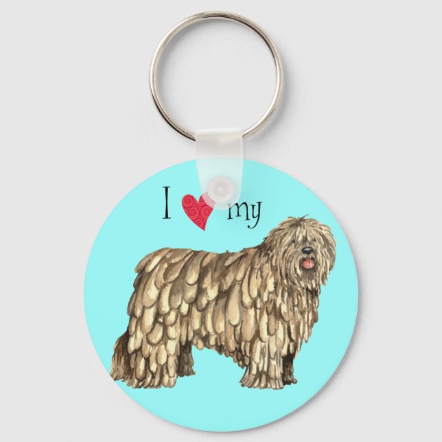 I Love my Bergamasco Keychain (Front)