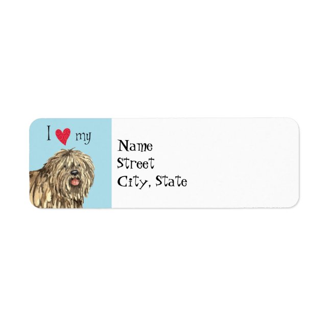 I Love my Bergamasco Label (Front)
