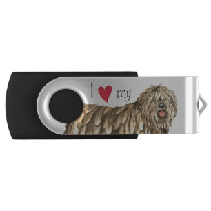 I Love my Bergamasco USB Flash Drive