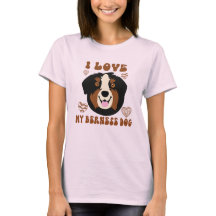 I Love My Bernese Dog Cute Berner Pet Lover Retro