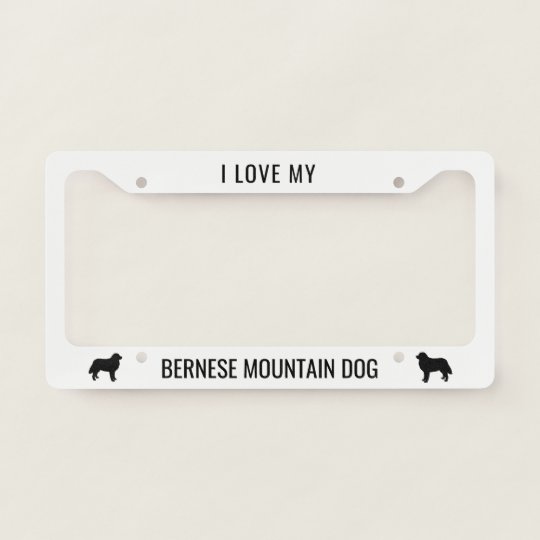Caps PAW I LOVE MY BORDER COLLIE Dog Pet Black Metal License Plate Frame