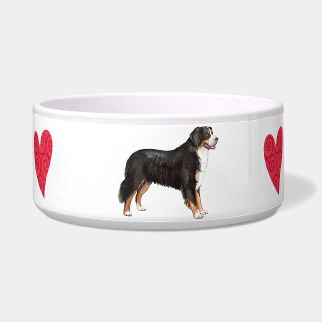 I Love my Bernese Mountain Dog Bowl (Right)