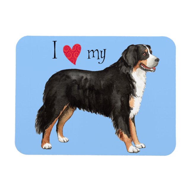 I Love my Bernese Mountain Dog Magnet (Horizontal)