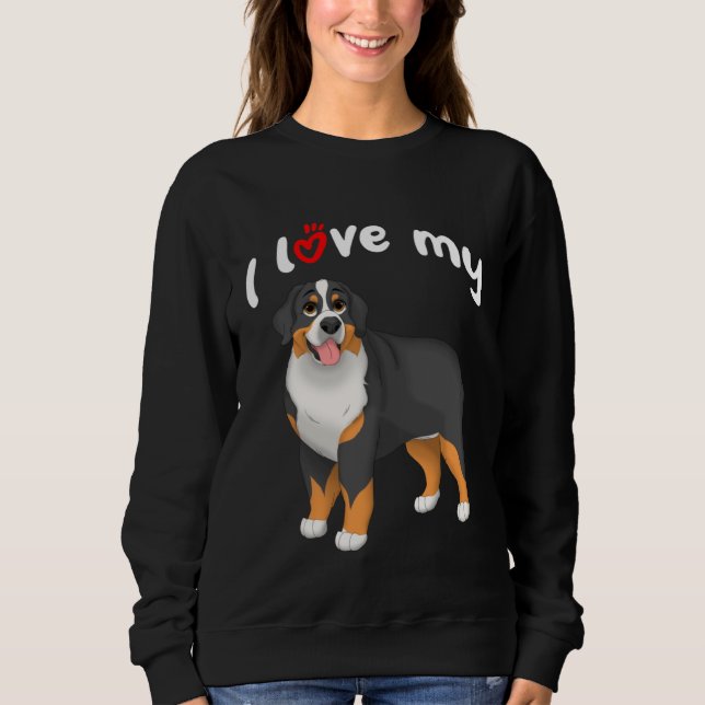 I Love My Bernese Mountain Dog Sweatshirt (Front)