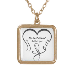 I Love My Best Friend • Cuddle Expert Gold Plated Necklace