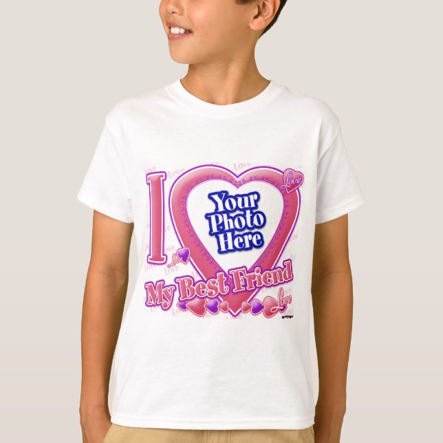 I Love My Best Friend pink/purple - photo T-Shirt (Front)