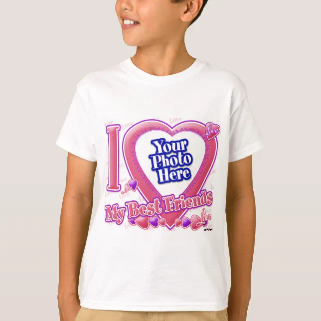 I Love My Best Friends pink/purple photo TShirt Zazzle
